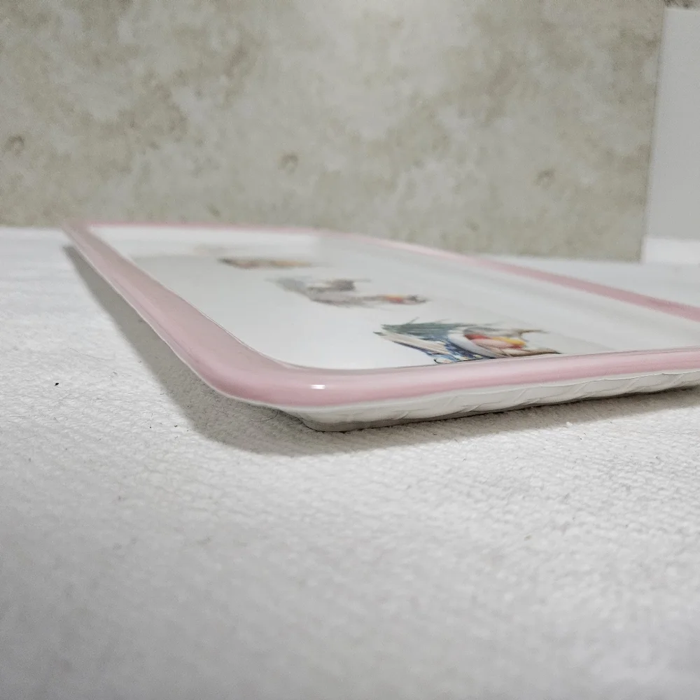Williams Sonoma Ceramic Easter Bunny Graphic Serving Tray